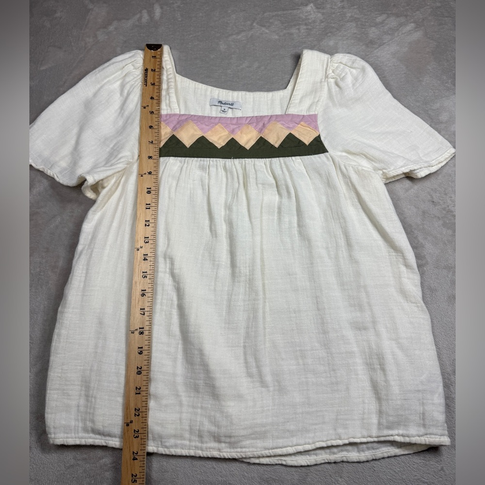 Madewell Patchwork Quilted Square-Neck Antique Cr… - image 7